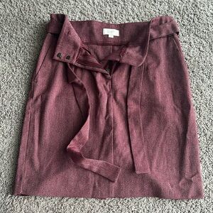 Loft burgundy pencil skirt size 4